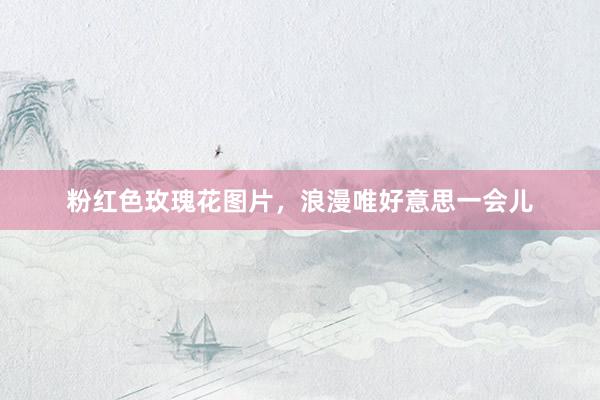 粉红色玫瑰花图片，浪漫唯好意思一会儿